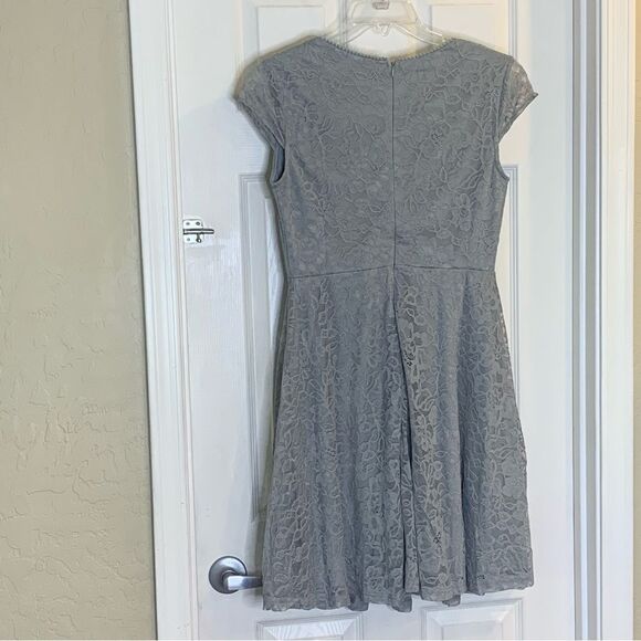 MUADRESS Women's Lace Cocktail Wedding Party Dress Gray Size Large - Picture 4 of 11